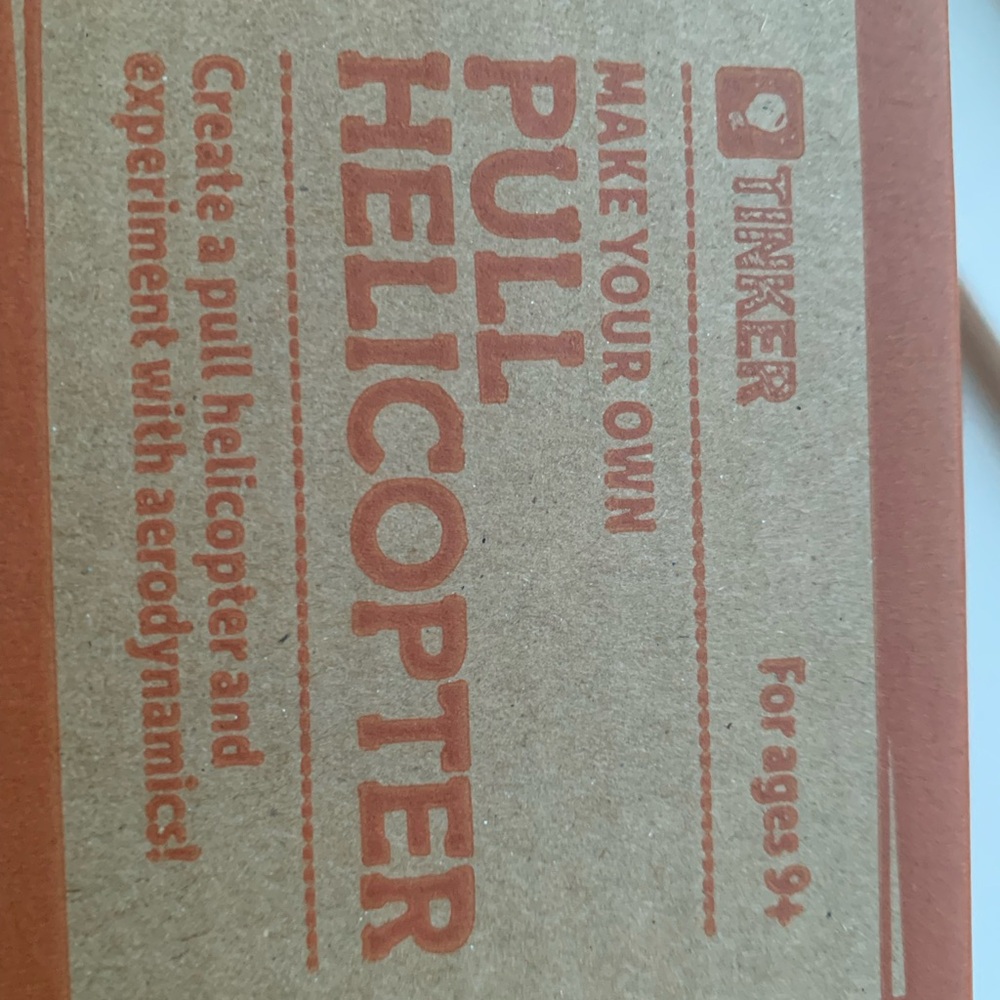 Tinker Make Your Own Pull Helicopter - Red